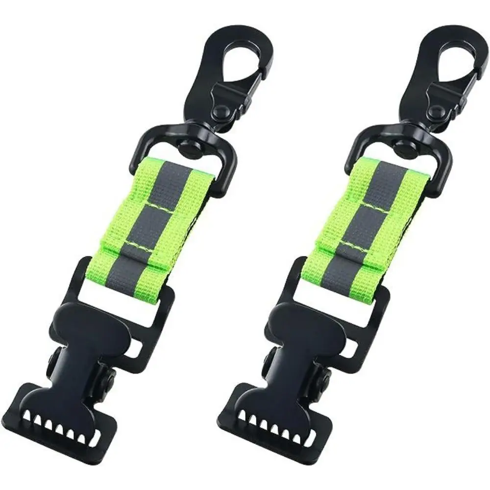 Green&grey Firefighter Safety Glove Strap Universal Hanger Guard Gloves Keeper Gloves Clamps Multifunction Portable Mitten Clips