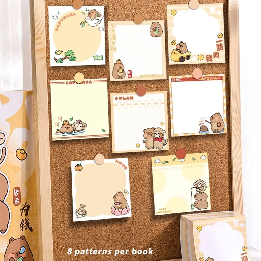 400PCS/Set Capybara Memo Pad Creative Tearable Non Adhesive DIY Scrapbook Paper Square Message Notes Stationery