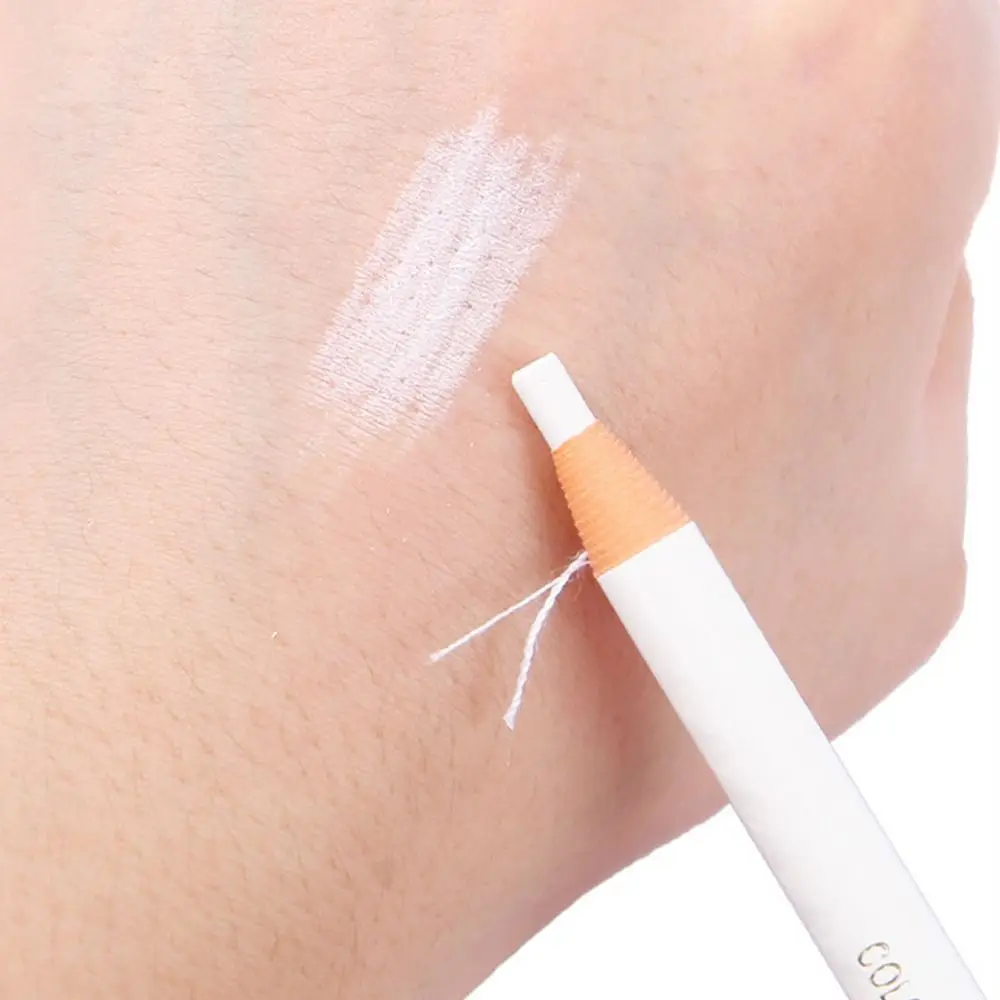 قلم حواجب أبيض مقاوم للماء مقاوم للعرق Microblading قلم تحديد المواقع خط تحديد المواقع قلم تحديد العيون ذو التلوين الجيد