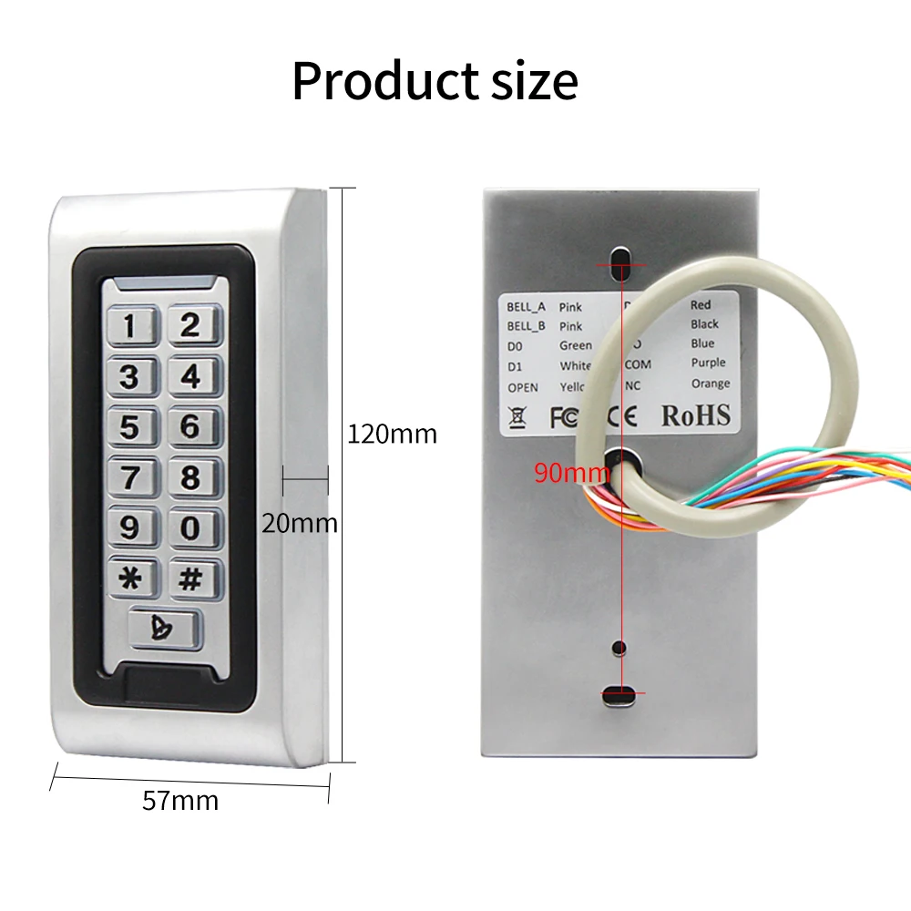 Outdoor IP68 Waterproof WiFi Support Tuya App Access Control All Metal Keypad Wifi Smart Door Lock RFID Access Controller Opener