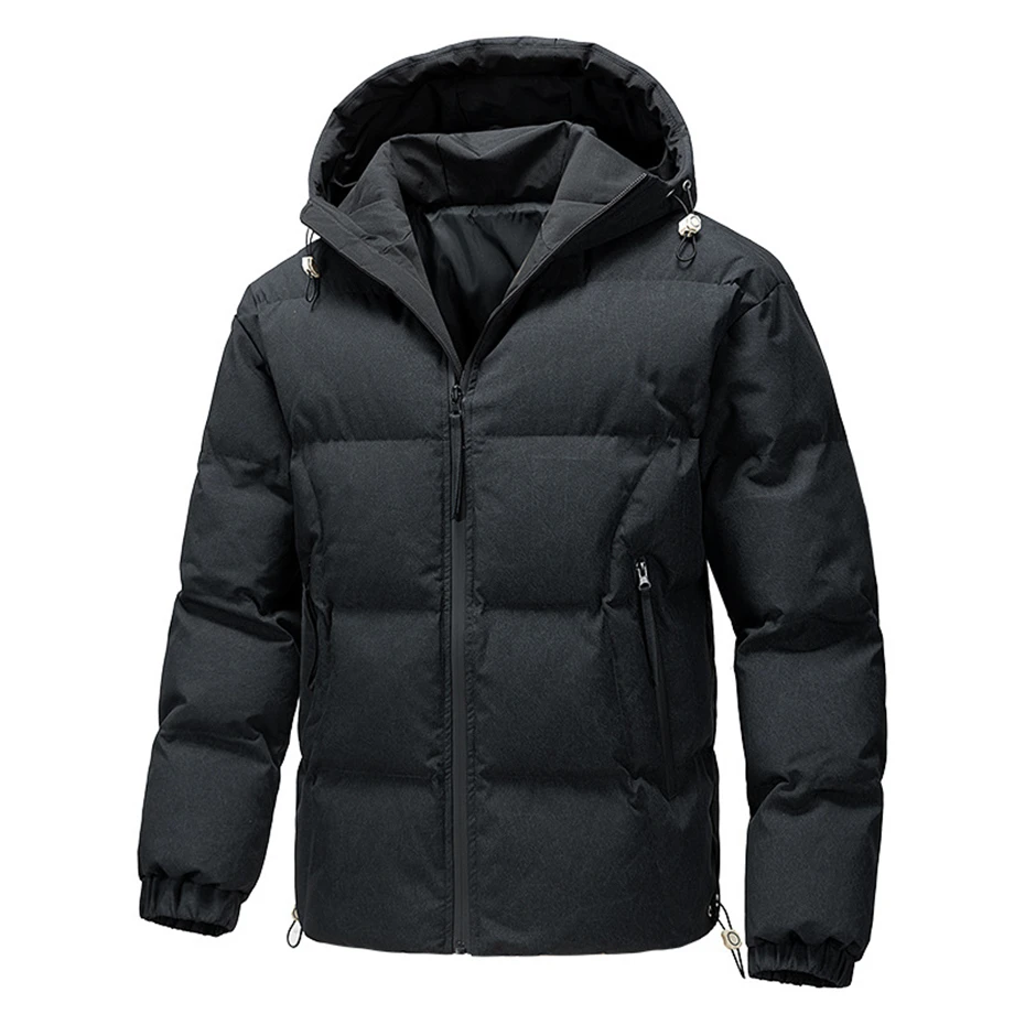 Outono inverno jaqueta acolchoada masculina parkas moda casual com capuz parkas masculino