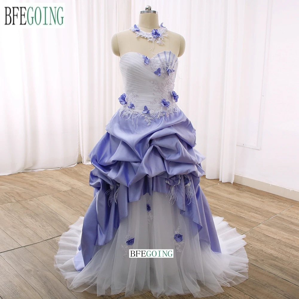 Robe de Mariée Trapèze en Satin et Tulle, Longueur au Sol, avec Traîne Chapelle Personnalisée, pour Femme