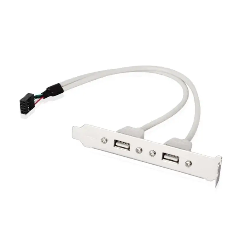 L4MD 2 Port USB 2.0 bis 9 Pin -Headerhalter -Halterungs -Verlängerungskabel für die Rückseite des Computers – Detail 7