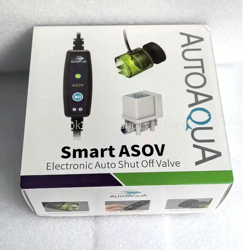 AUTOAQUA-Smart ASOV SASO-200V Electronic Auto Shut Off Valve For Seawater Fish Tank Water Supply RO Machine Intelligent 110-220V