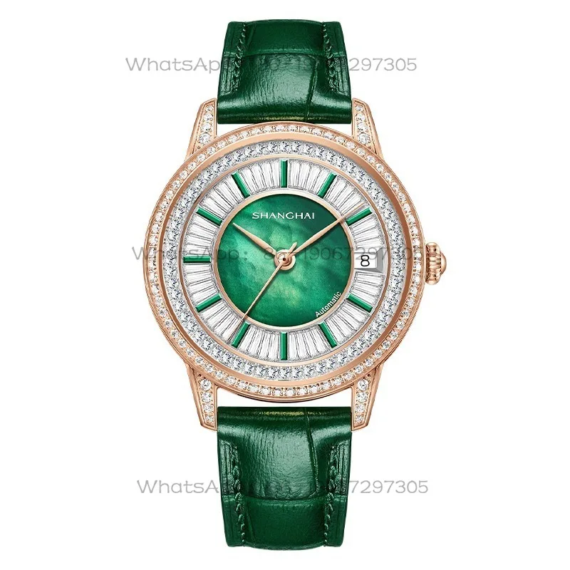 Time Island Watch 1 Store Shanghai Automatic Mechanical Watch Metropolis Crystal Diamond Watch Gift for Girlfriend