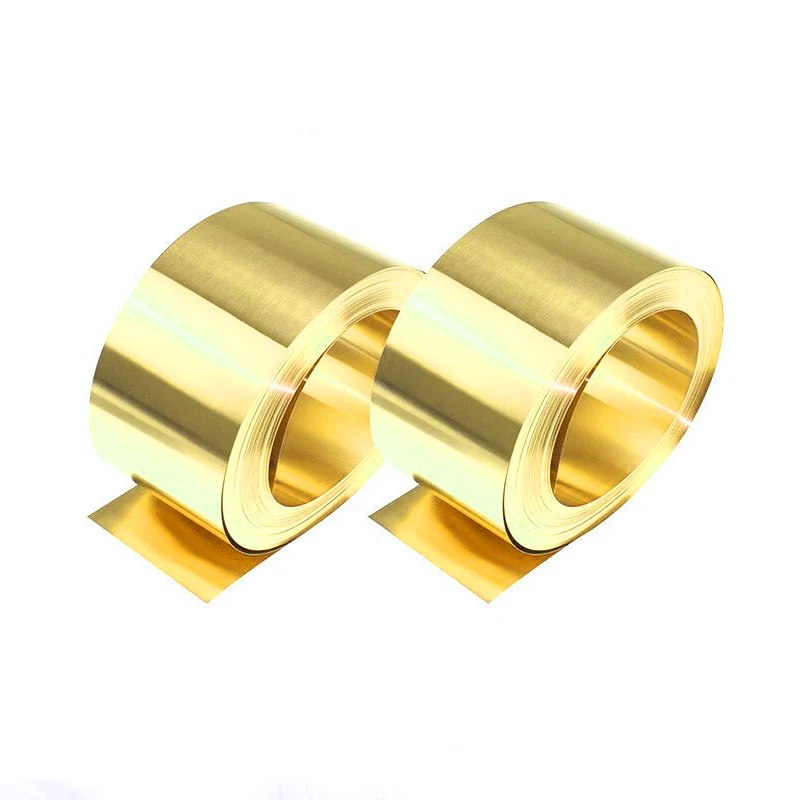 1pcs Brass Plate Brass Skin Brass Sheet Foil Sheet Sheet Metal Length 100~1000mm Thickness 0.01-0.3mm Width 10-200mm Brass Strip