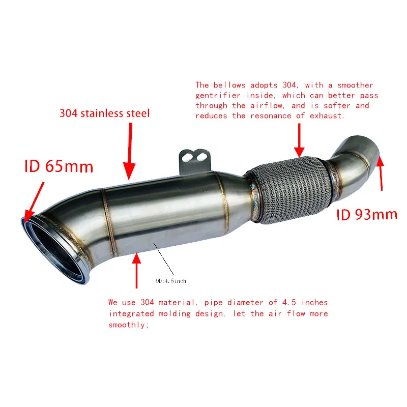 Catless Downpipe For BMW N26 320i/328i/420i/428i/ix F20 F21 F22 F30 F32 F33 2.0T