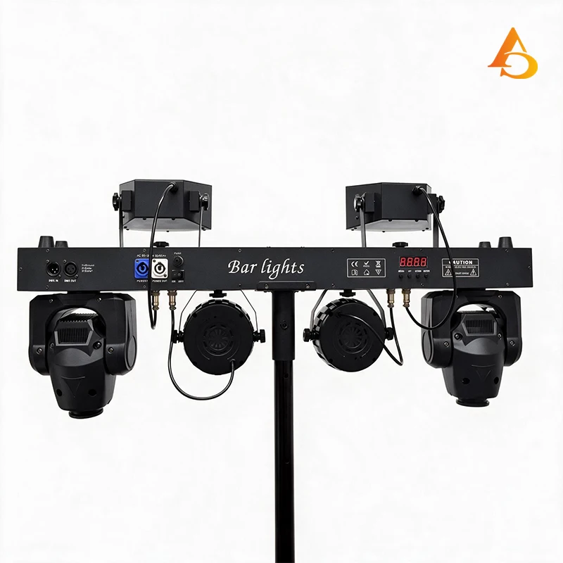 2x30W Spot Moving Head + 6x5W Par + 10W RGBW Butterfly Strobe 4in1 Ständer DJ Disco Effekt Bühnenbeleuchtung DMX Musik Nachtclub – Detail 1