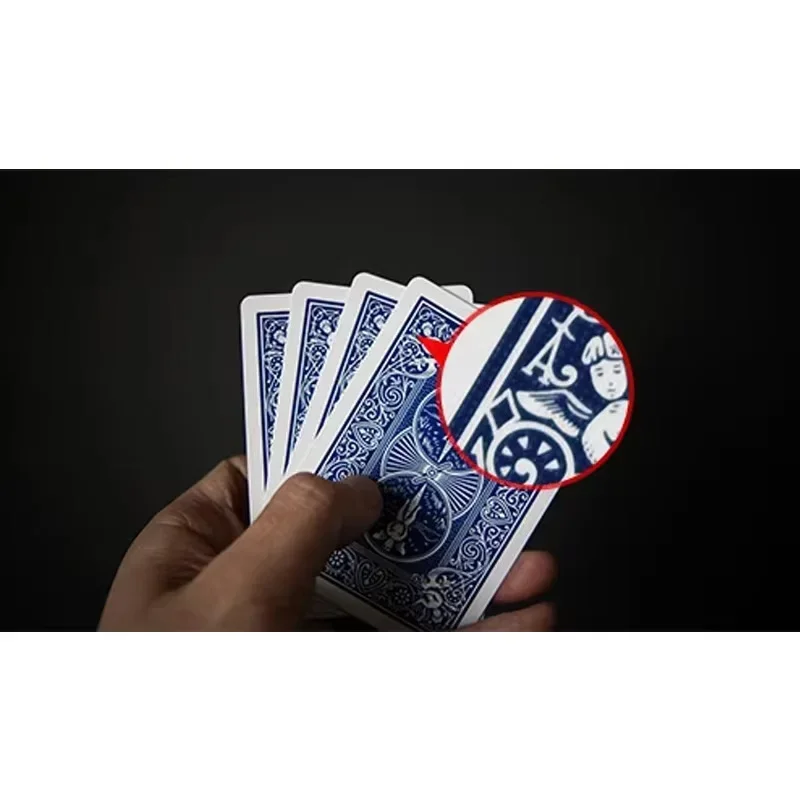 Ultimate Marked Deck Magic Trick Card Magic Close Up Magia Magicians Prop Accessory Illusion Gimmick Tutorial (Red / Blue)