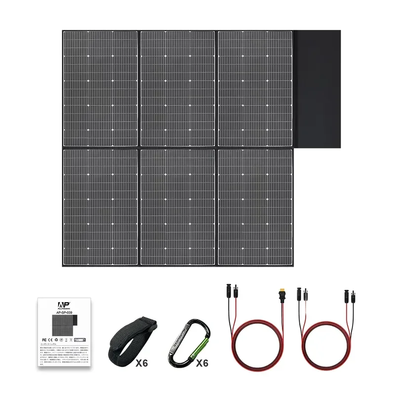 600W Foldable Solar Panel with MC-4 Connectors High Efficiency 22% Solar Cells Charger for Solar Power Station