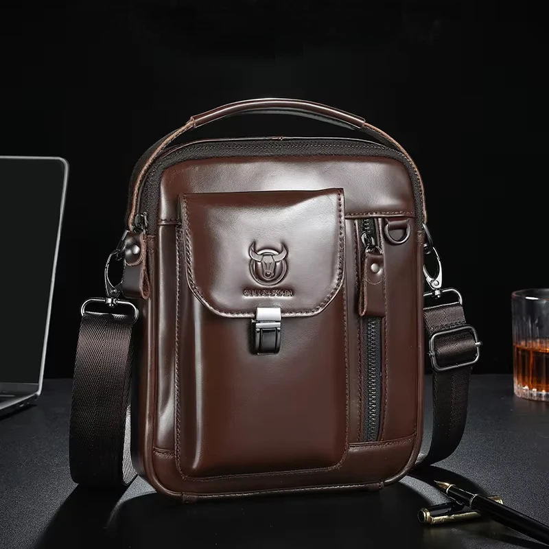 

Genuine Leather Messenger Bag For Men Small Business Crossbody Shoulder Bag Business Male Handbag Travel Bag