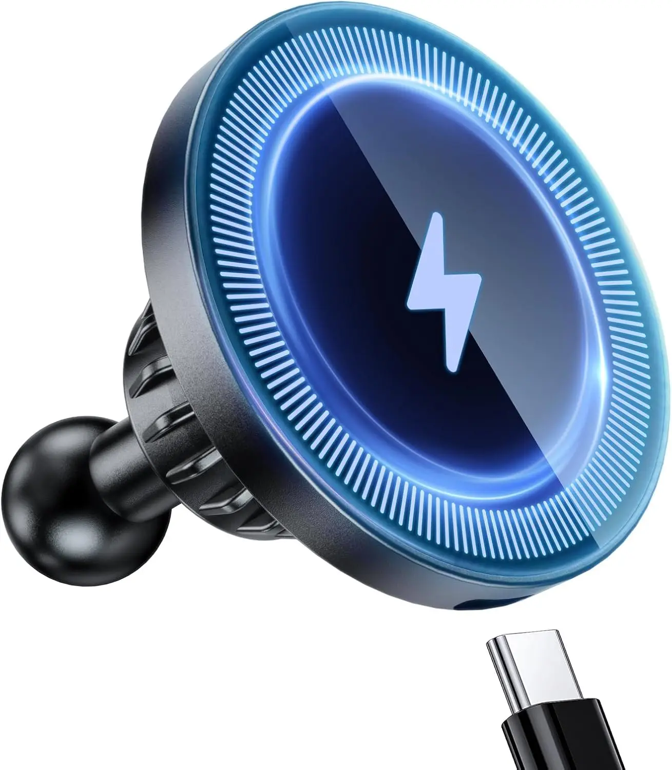 Soporte magnético para teléfono con carga inalámbrica y bola de 1' para MagSafe