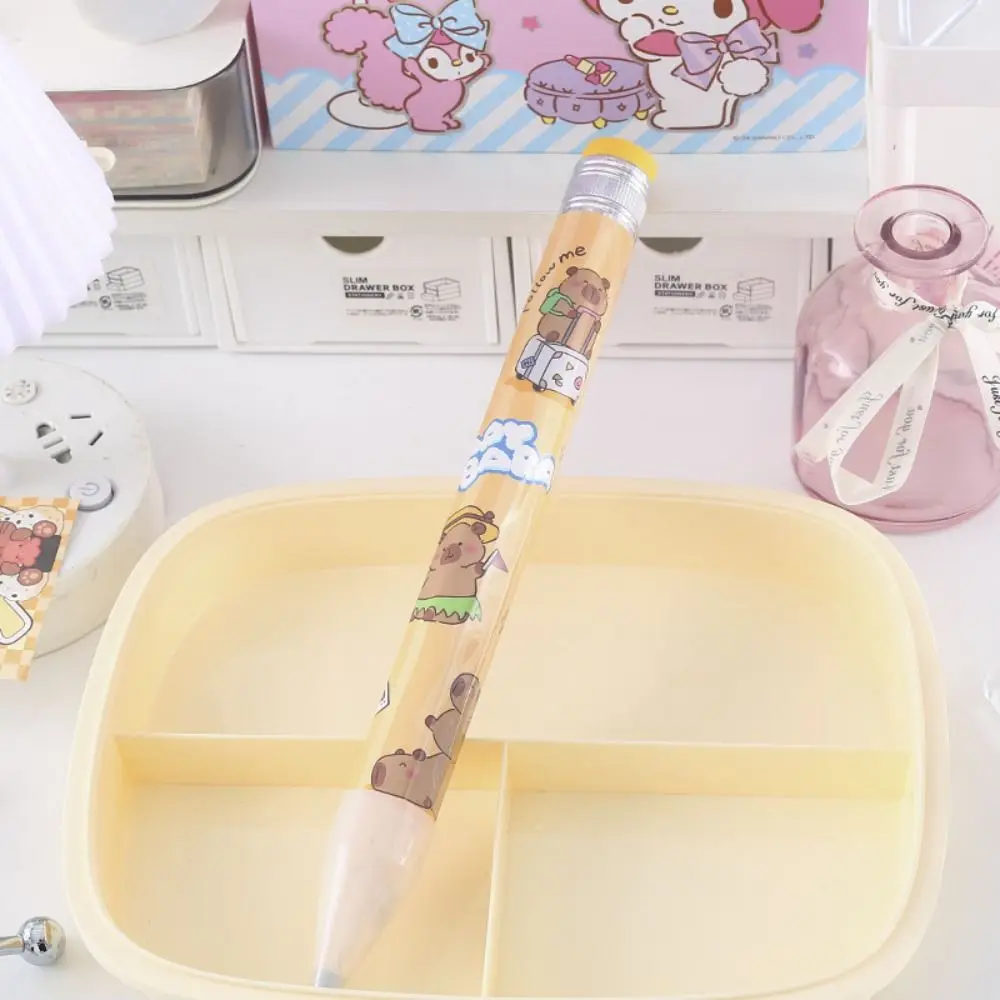 

Новый гигантский карандаш капибары с ластиком, деревянный большой карандаш, гладкий огромный карандаш с героями мультфильмов, канцелярские принадлежности для студентов