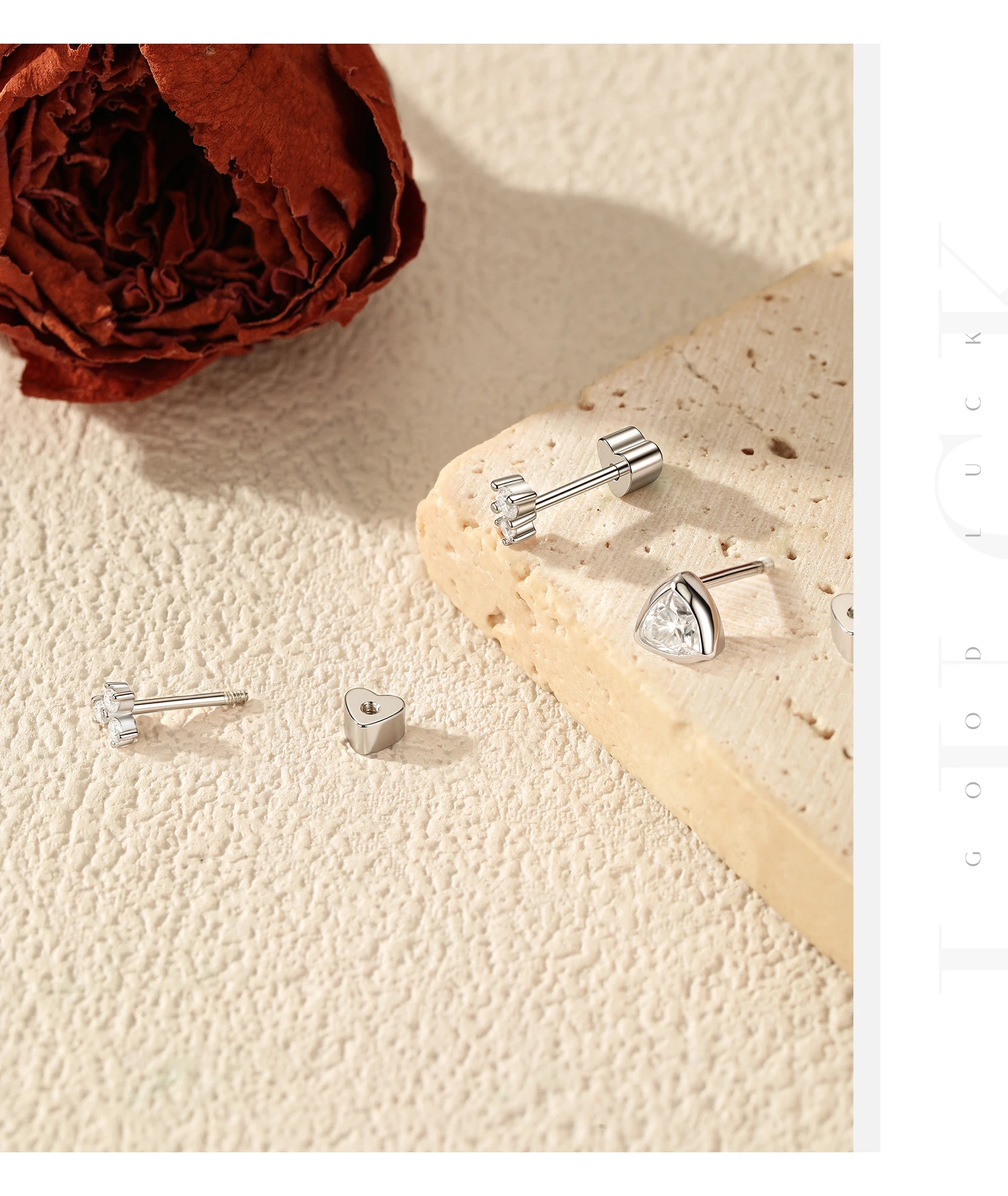 MODIAN 1PC D Moissanite Cartilage Stud 925 Sterling Stapelbare Schraub-Ohrstecker in mehreren Formen für Frauen Urlaubsschmuck – Detail 25