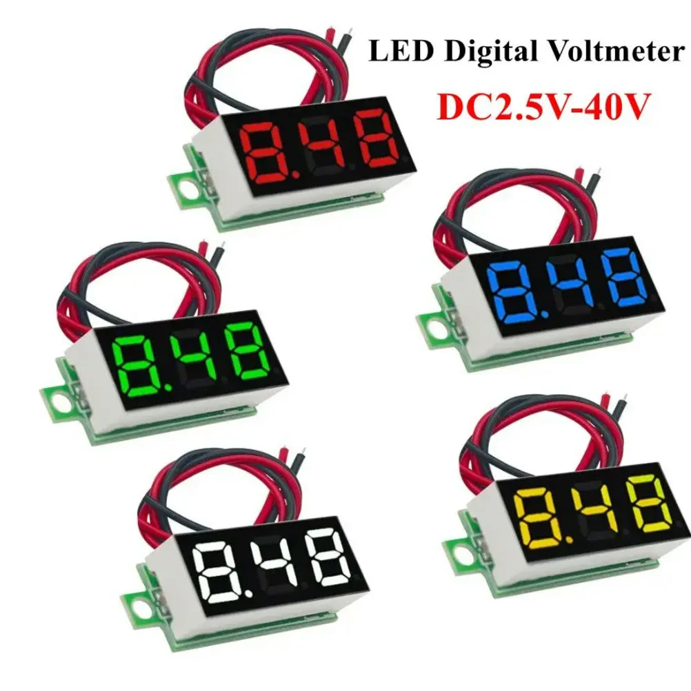 디지털 LED 미니 디스플레이 모듈, DC 0V-200V 전압 테스터 계량기, 0.28 인치 LED 스크린 계량기, 역 극성 보호, 1-5 개