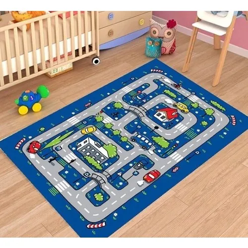 Street Child Play Mats Slip-Resistant Washable Children Rug Living Room Carpet Modern Kitchen Entrance Floor Anti bacterial Dekorasy