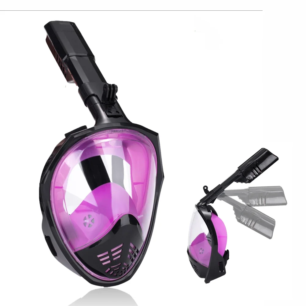 

Silicone Full Face Snorkeling and Swimming Mask Adult Scuba Diving Set with Freediving Mask