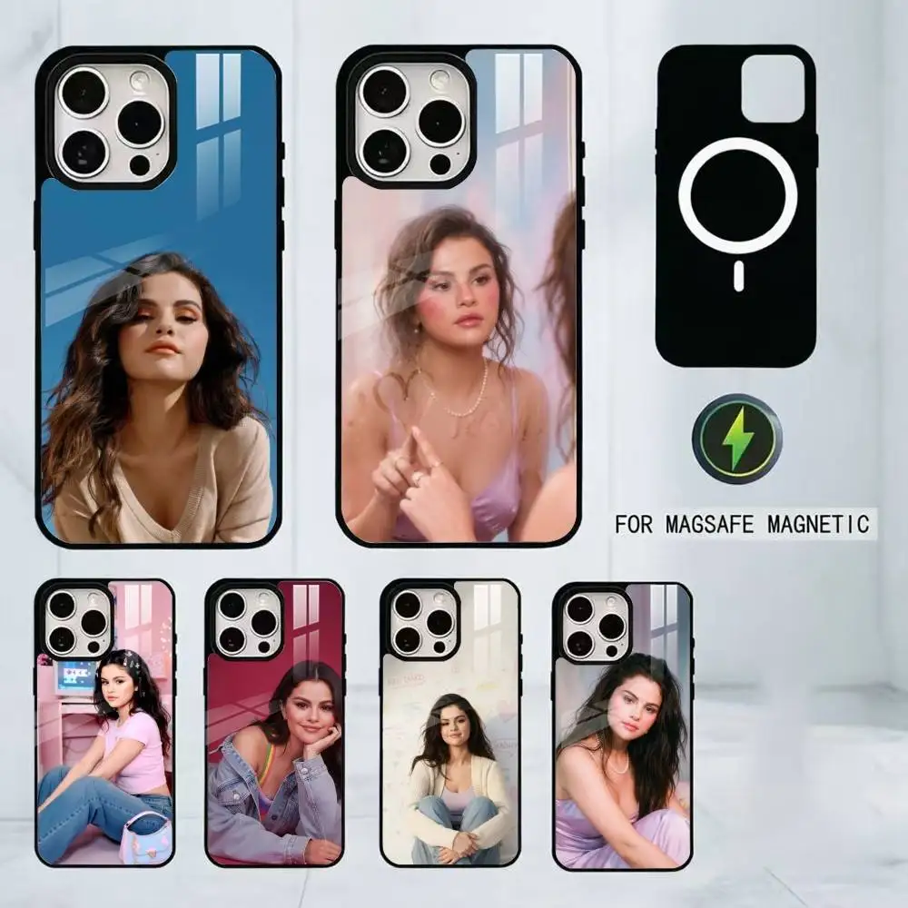 

Yinuoda Selena Gomez Phone Case For iPhone17,16,15,14,13,12,11 Plus,Pro Magnetic with Magsafe Wireless Charging
