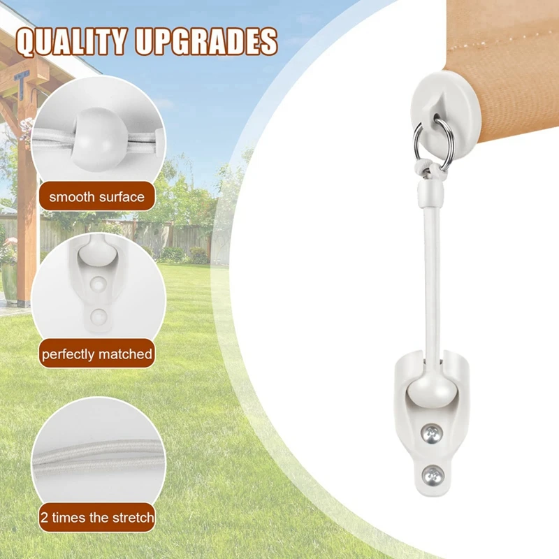 Outdoor Windproof Window Curtain Roller Blind Replacement Parts Drum-Type Hardware Bungee Kit And End Cap Shade Tie Down