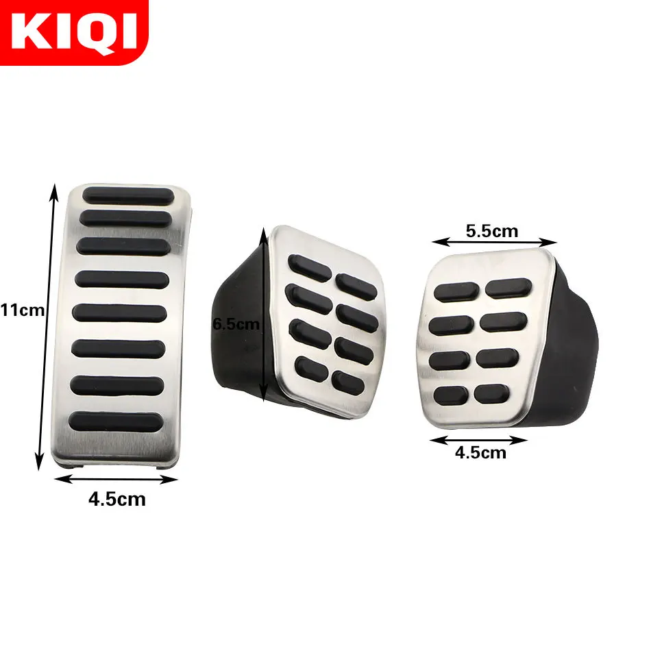 Stainless Steel Car Gas Brake Pedals MT/AT Pedal Cover for Seat Ibiza 6K 6L 6J Skoda Fabia VW Polo 9N 6R Bora Golf MK4 IV