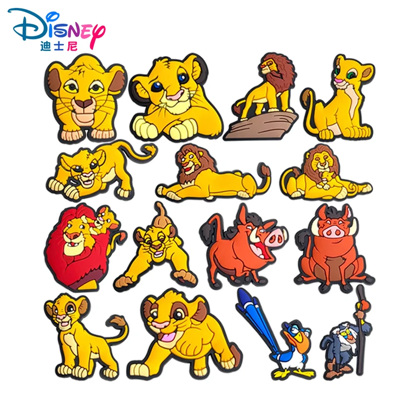 

10-50PCS Disney Lion King Simba shoes Charm Decoration Diversity Select PVC Decorations Detachable Waterproof For Party Gifts ﻿