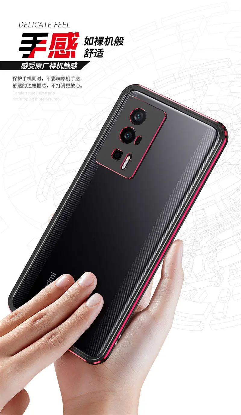 Case for Xiaomi Poco F5 Pro 5G Bumper Ultra Thin aluminum Bumper Cover for Xiaomi Poco F5 Pro F5Pro with Camera Lens Protector