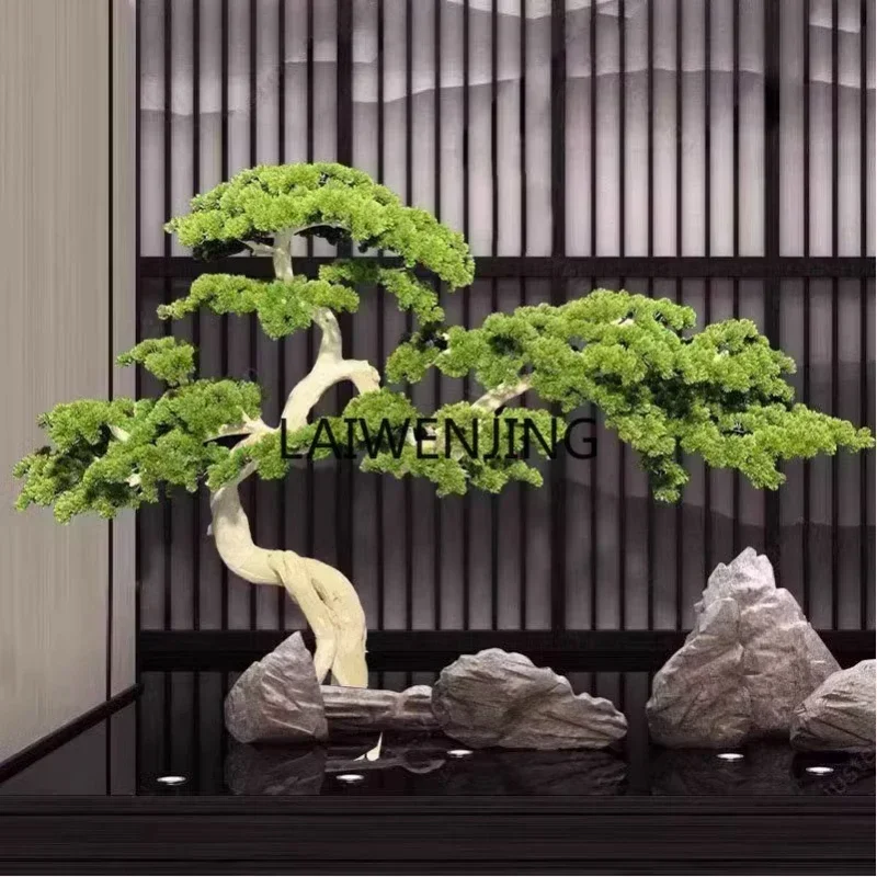 

HLZ New Chinese Simulation Welcome Pine Soft Decoration Shopping Mall Hotel Landscape Decoration Large Luo Hansong