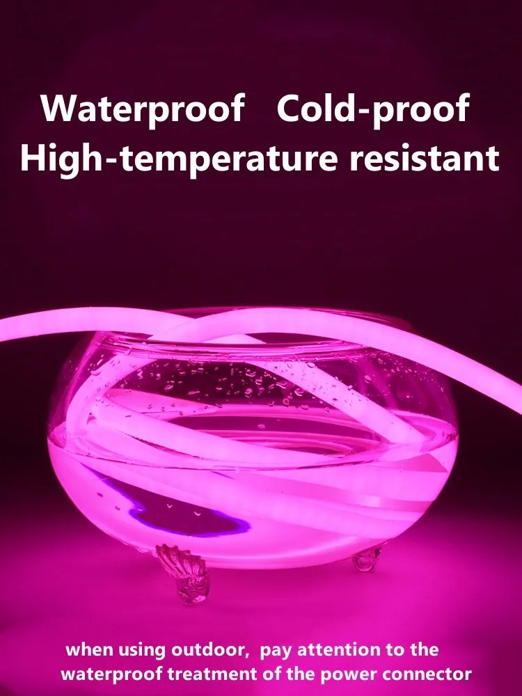 1m Flexible Neon Light Strips DIY AD LOGO 220V 120LEDs/m RGB Lamp Waterproof  Soft Colorful  Rope With EU Plug Outdoor Lighting