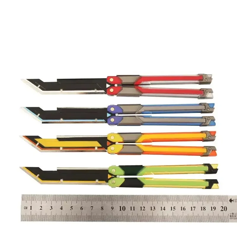 20 Cm (7.8 pouces) jeu Valorant chaud Merch jouet artisanal pliable RGX couteau papillon en alliage de Zinc métal livré avec gaine jouet cadeau