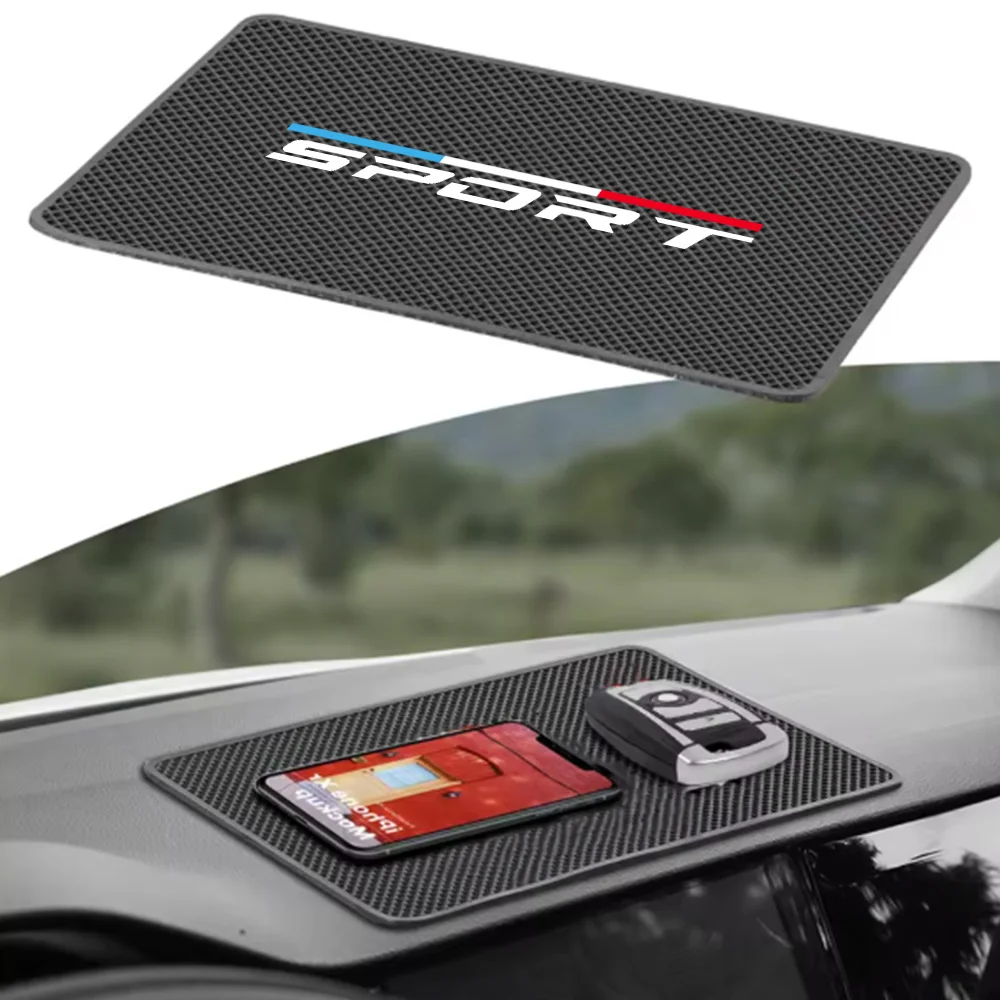 Car Dashboard Anti-Slip Silicone Mat, Three-Color Model with Horizontal Lines, Multi-Functional, Universal for Storing Mobile Phones and Keys, Car Interior Accessories
