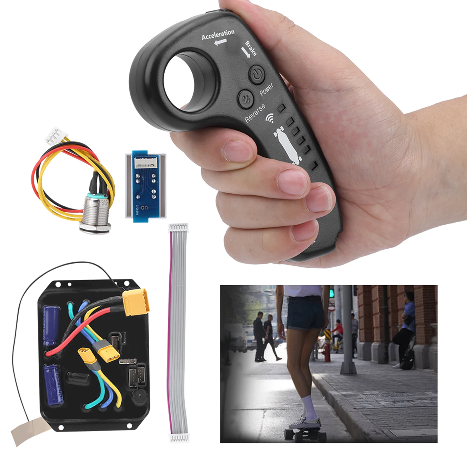 

36V Double Drive Remote Control Electric Four Wheel Scooter Controller Hub Combination Kit Scooter Double Drive Controller