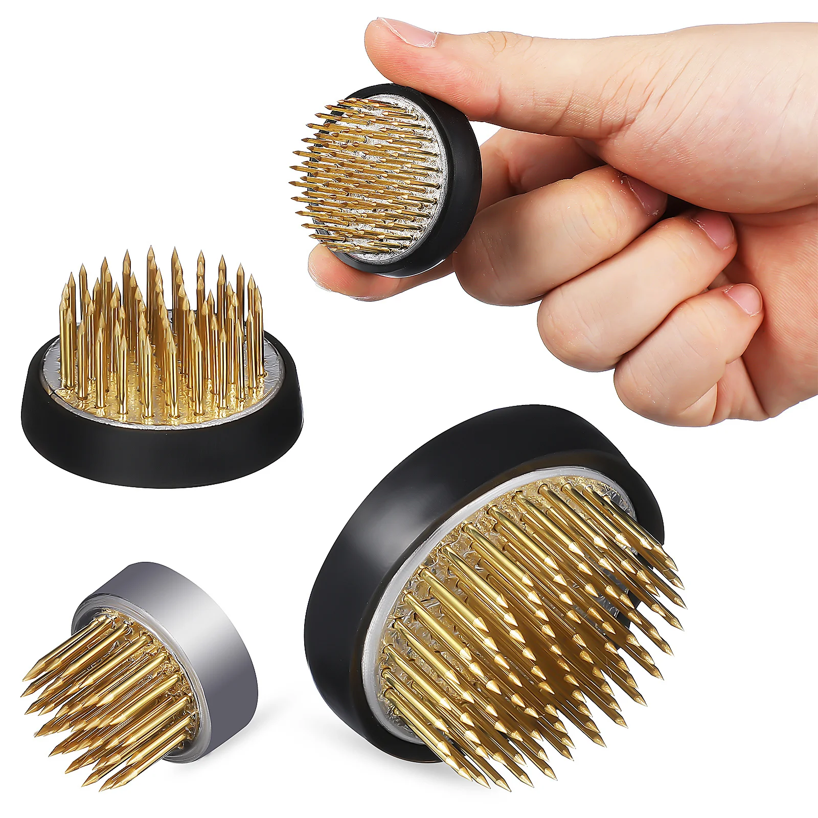 3개입 꽃꽂이 베이스 원형 줄기 홀더 23mm 34mm 40mm 꽃 고정 핀 도구 (플로랄 데코용)