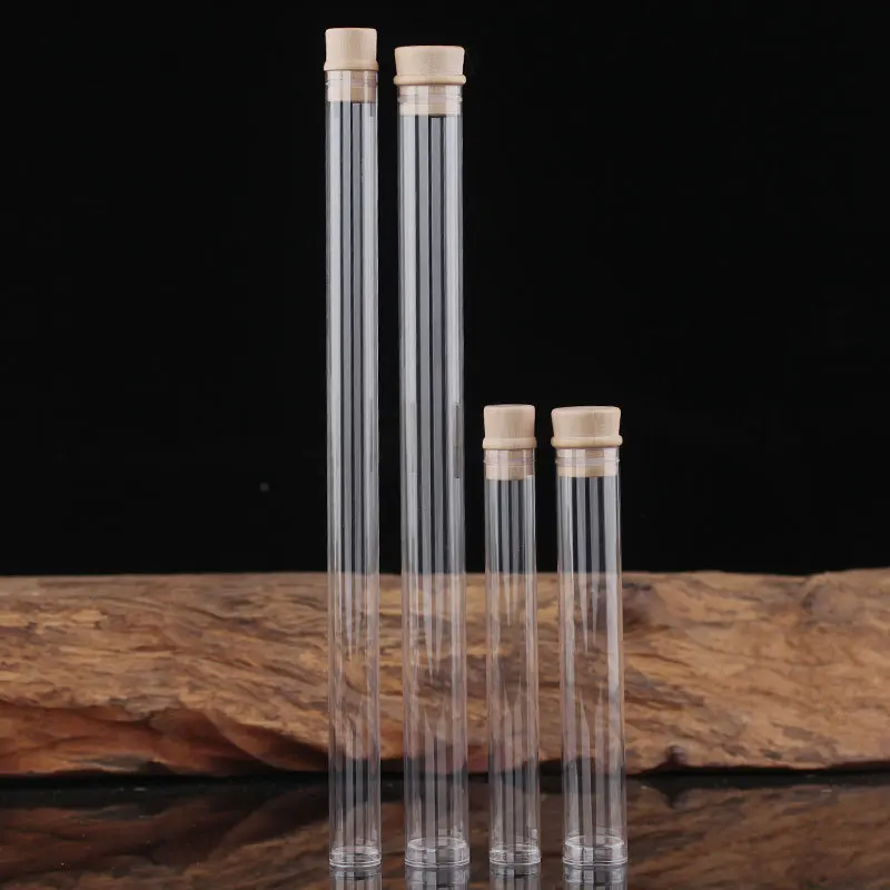 20pcs Transparent Incense Tube Plastic Acrylic Storage Box Carrying Convenient Packaging Container with Incense Plug Holder