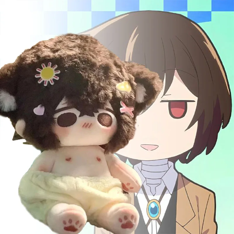 

Anime Bungo Stray Dogs 20cm Dazai Osamu Cotton Doll Toys for Children Adults Colletibles Dress-up Cute Crying Cat Dazai Plushies