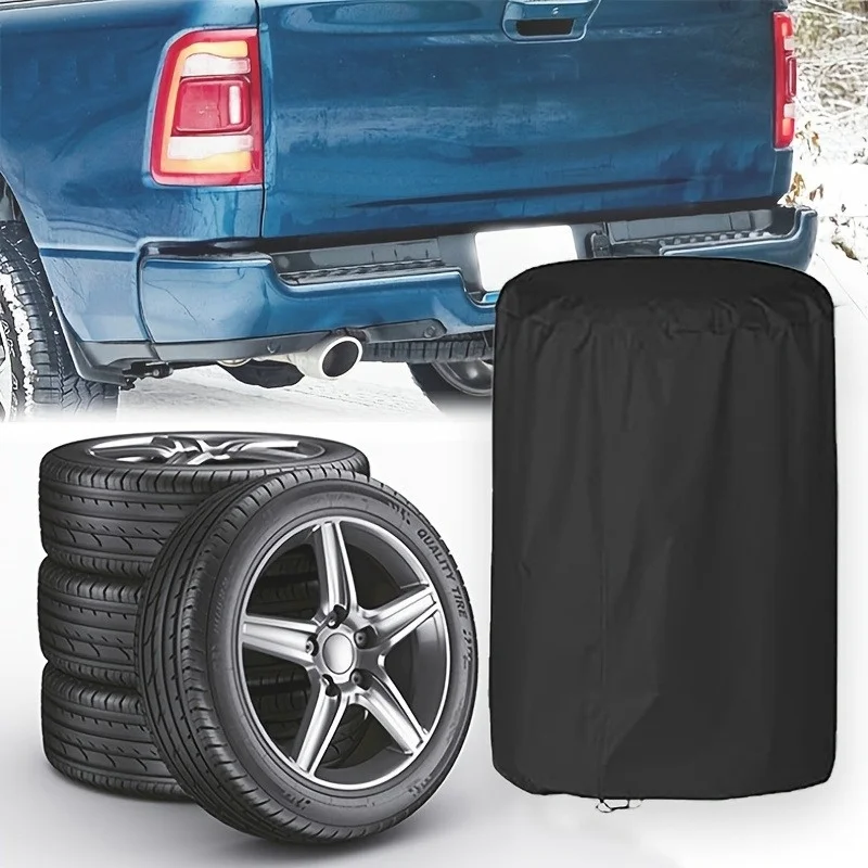 

Сумка для хранения автомобильных шин на открытом воздухе с молнией и шнурком.