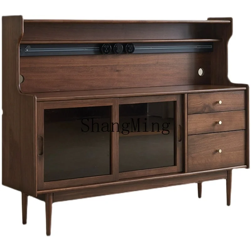 

CL solid wood dining side cabinet simple guest restaurant integrated wall storage tea cabinet
