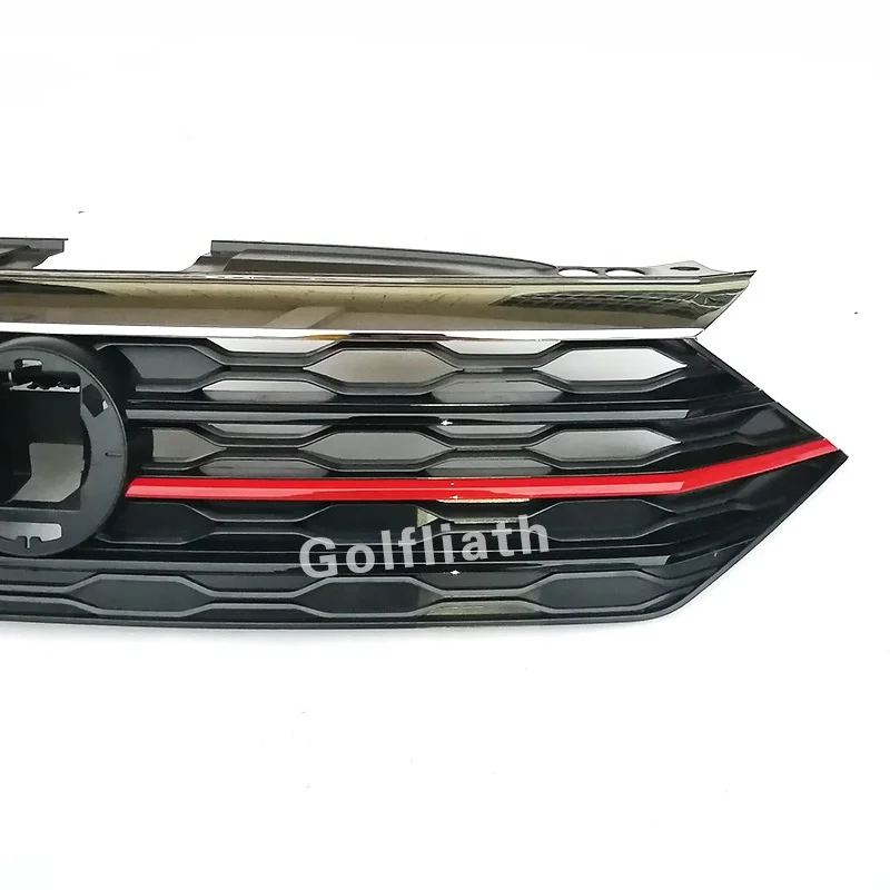 GLI Look ABS-Mittelgrill, vordere Stoßstange, oberer Grill, Wabengitter, Grills für Jetta MK7 2019, OEM 17A853653B