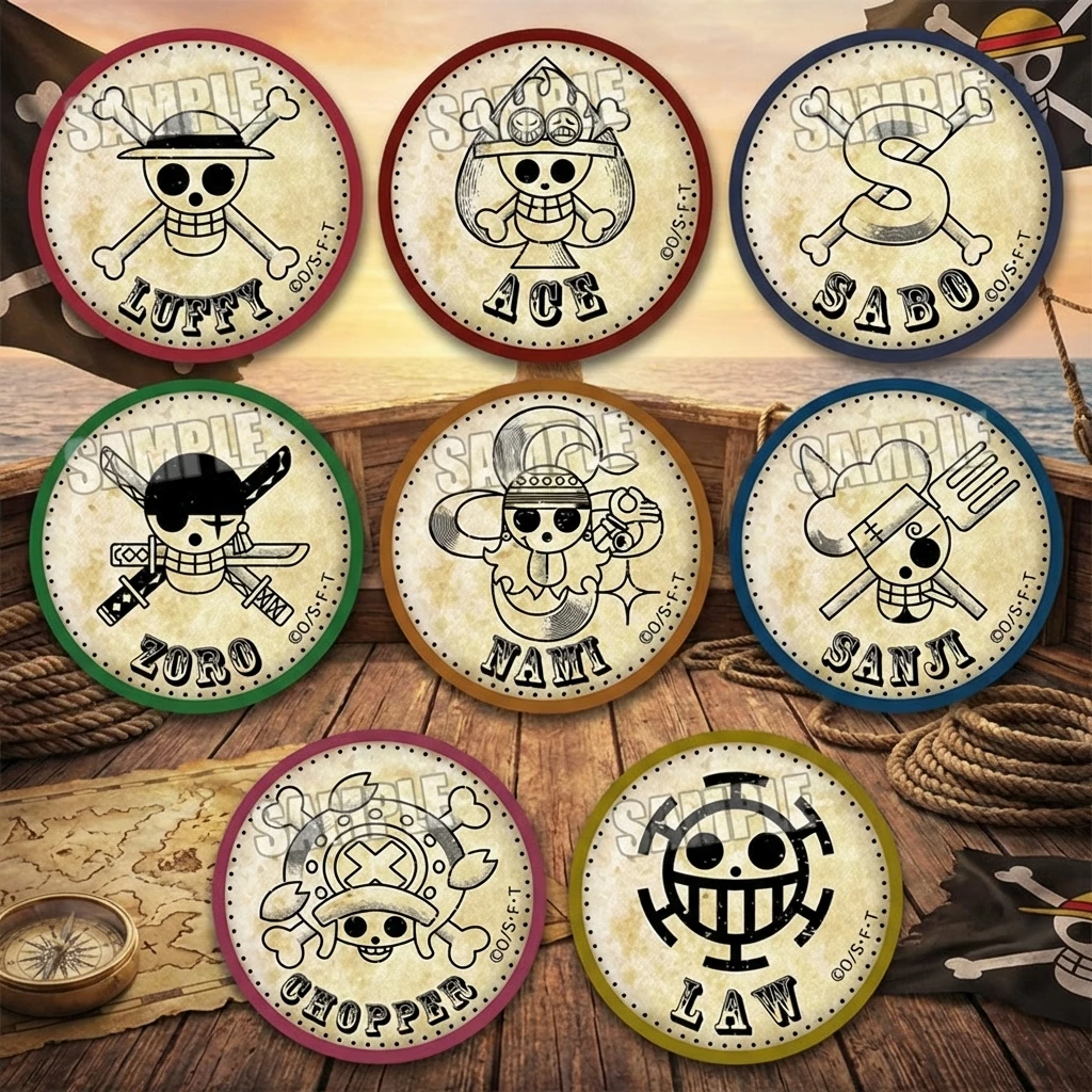 

Значок ONE PIECE: Аниме-значок с символикой Луффи, Сабо, Эйса, 8 видов, коллекция M для фанатов, подарок для косплея