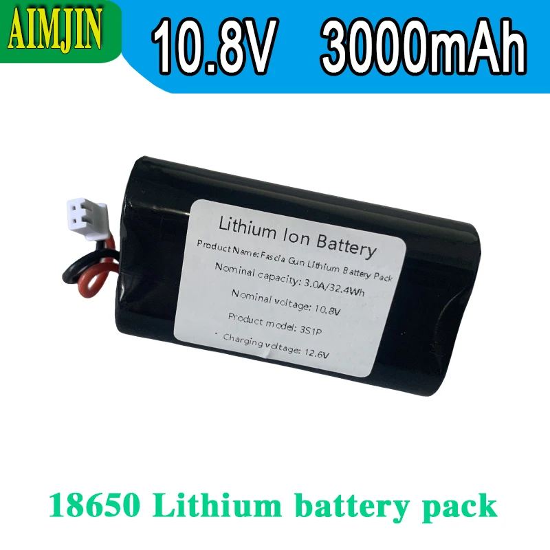 

10.8V 3000mAh 18650 Lithium Rechargeable Battery For Speaker Flashlight Camera Searchlight Portable Kit