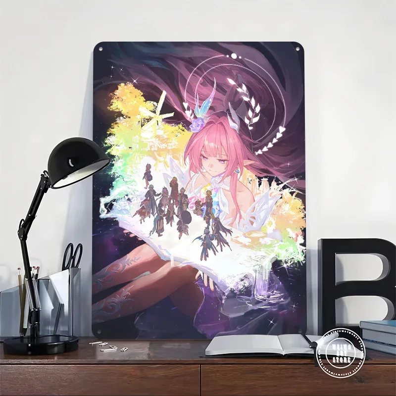Honkai Star Rail Poster Customized Vintage Metal Signs Wall Art Retro Tin Plaque for Modern Home Decoration Luxury Desk Decor
