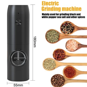 Automatic Grinder Salt Pepper and Pepper USB Rechargeable Rechargeable CoarsonSness Spice Mill with Led Light Kitchen Tool 10 Main Sales Paste Paste - №3