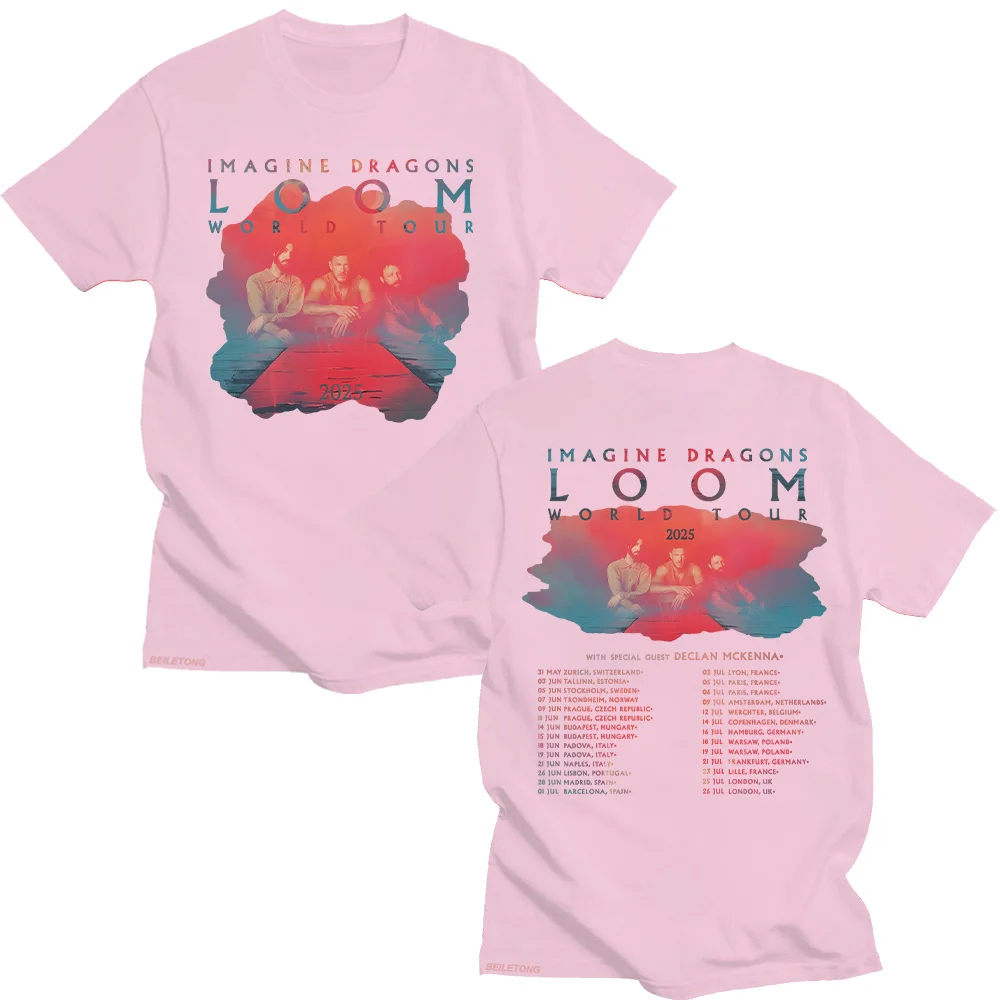 Imagine Dragons Band Loom Tour 2025 New TShirts Men Women Fashion Hip Hop Retro T-shirt Cotton Loose Short Sleeve Aesthetic Tops image 5