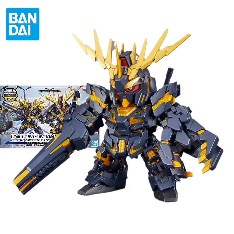 Bandai Gundam Anime Action Figure Modelo Brinquedos para Crianças, SDCS Supergirl Gundam 02 BANSHEE DESTRUIR Conjunto de peças, Presentes