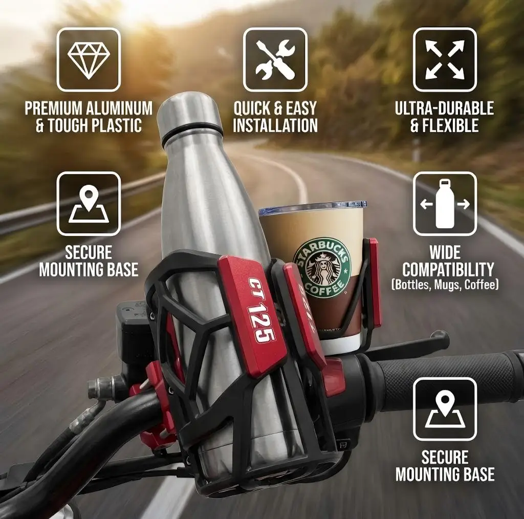 

Для HONDA CT125 CT 125 CT-125 ct125 ct 125 ct-125 2019 2020 2021 Универсальный высококачественный держатель для напитков/воды для мотоцикла