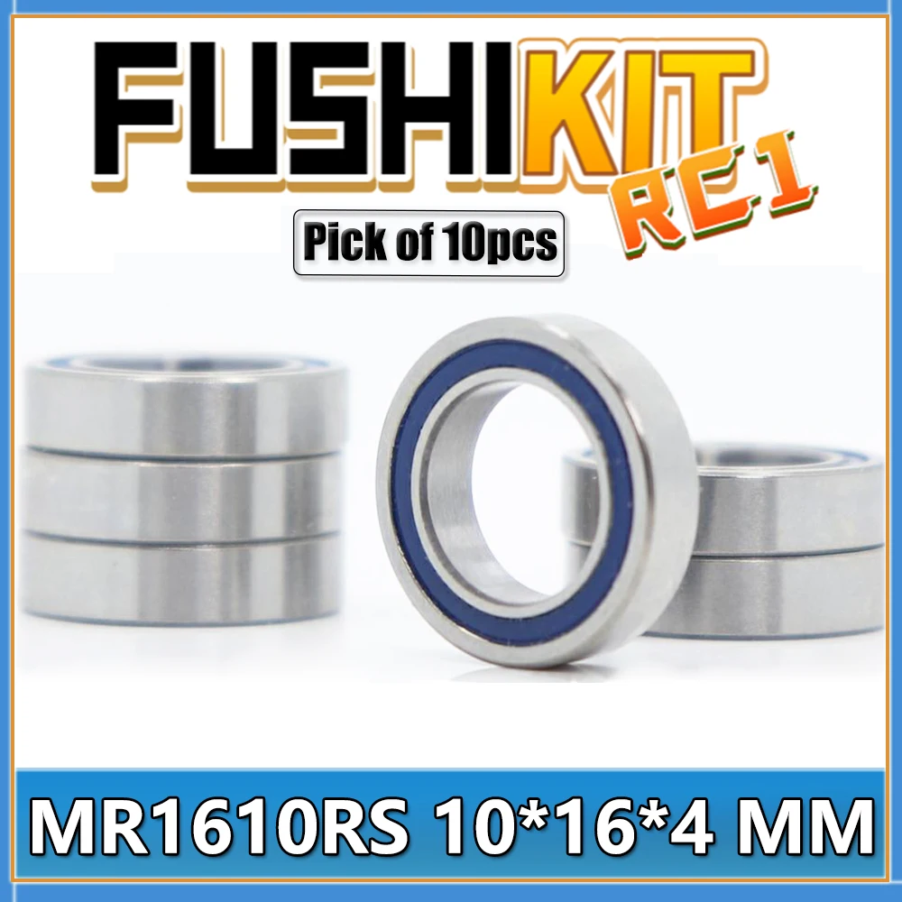 

MR1610 2RS Bearings Blue Sealed 10x16x4 mm , ABEC-3 MR1610RS Ball Bearing 6700-16 Parts For Hobby RC Car Truck , Pick of 6 Pcs