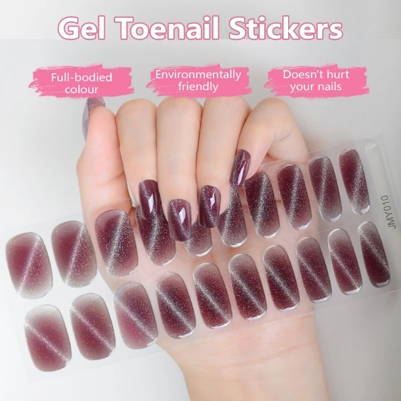 Semi Curing Wraps Soft Self-Adhesive Gel French Tip Stickers for Women