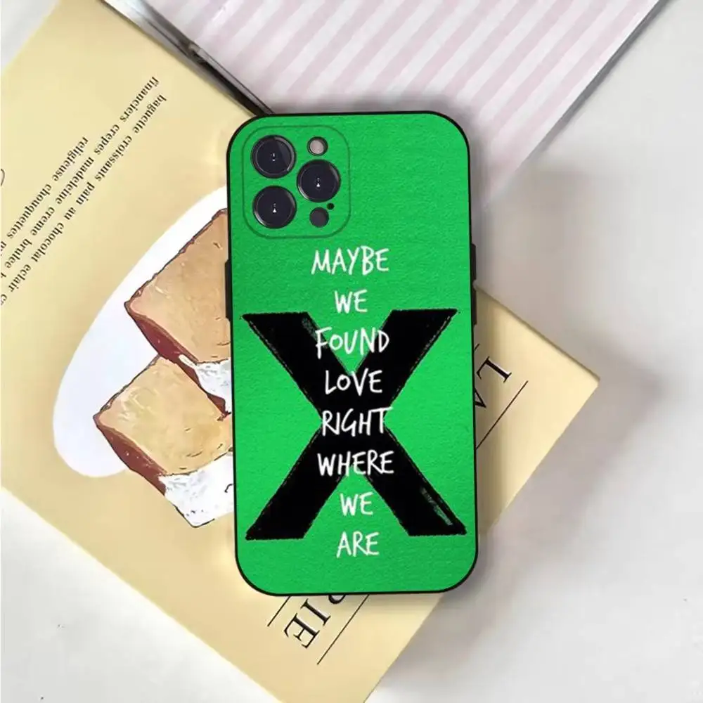 Funda de teléfono E-Ed Sheeran UK Singer para iPhone 17,16,15,14,13,12,Pro,Max,Plus,E,SE4,Air,Mini cubierta suave negra