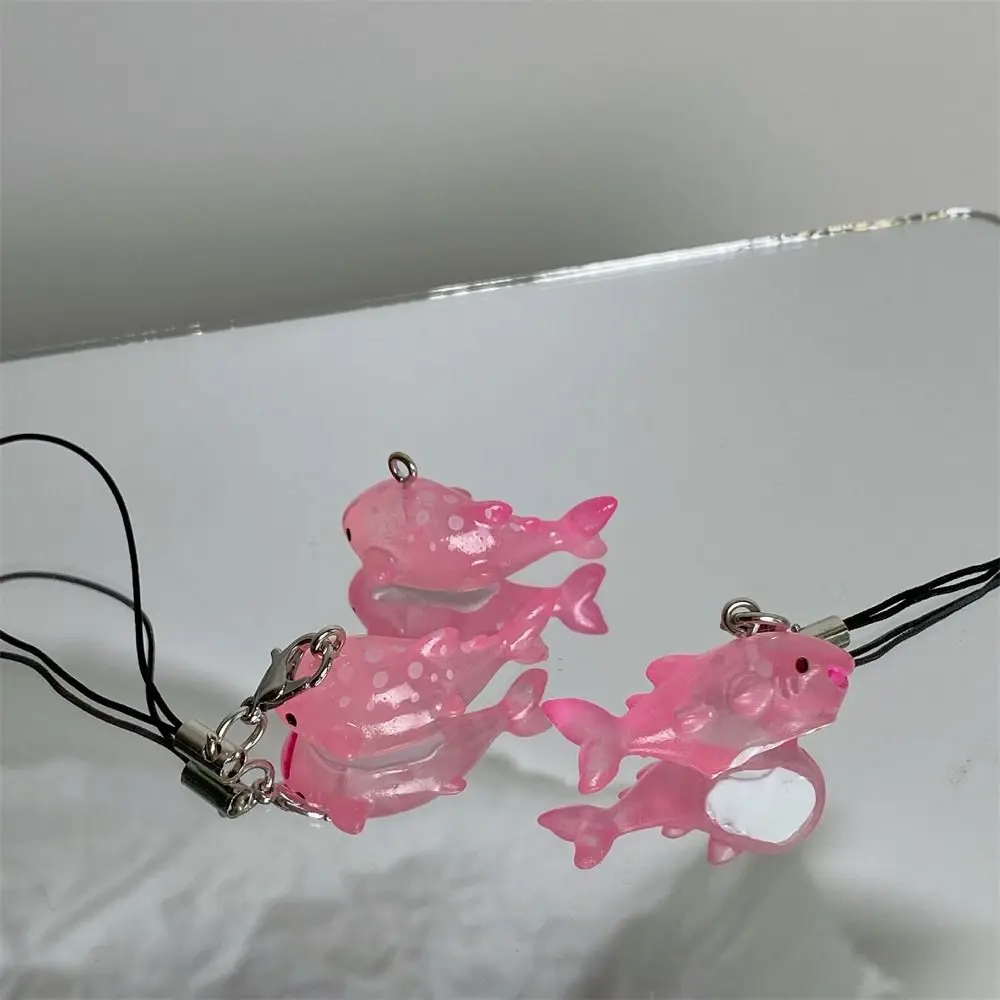 Jelly Shark Key Chain Handmade Car Key Ring Kawaii Mobile Phone Pendant Anti-loss Rope Phone Case Decoration Trinket Gift