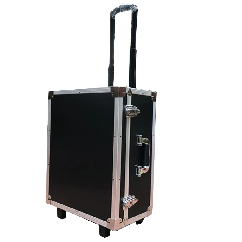 Polia Pull Rod Case Caixa de Ferramentas de Alumínio Caixa de Equipamentos Display Bolsa Household Hardware Storage Toolbox Multifuncional com Espuma