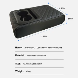 Seametal-Car-Armlehnenkissen Kissen, PU-Leder, Verdickungskonsolenmitte-Abdeckung, Stütze Ellbogen, universelle Autoarmruhe, Aufbewahrungsbox Hauptverkäufe stehen für Sofa Arm - №6